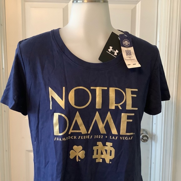 Under Armour Notre Dame shirt size medium NWT - Picture 2 of 9